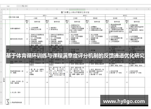 基于体育循环训练与课程满意度评分机制的反馈通道优化研究